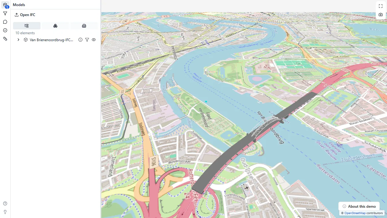 Georeferenced IFC map example preview